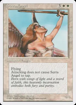 1x Serra Angel - MP - 4th Edition - SPARROW MAGIC mtg - Image 1