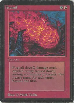 Fireball - Beta Edition - MP Magic MTG English Edge Wear - Image 1