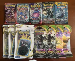 Pokemon TCG Lot of 12 Mixed Packs Sun & Moon to Scarlet & Violet Sealed - Image 1