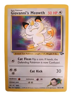 Giovanni’s Meowth 74/132 Gym Challenge 2000 WOTC Pokemon - Image 1