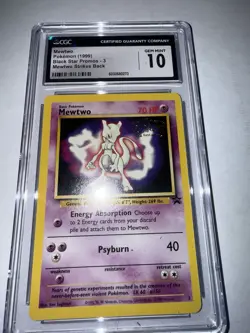 CGC GEM MINT 10 Mewtwo 1999 Black Star Promos 3 Pokemon TCG Mewtwo Strikes Back - Image 2