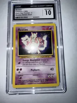 CGC GEM MINT 10 Mewtwo 1999 Black Star Promos 3 Pokemon TCG Mewtwo Strikes Back - Image 3