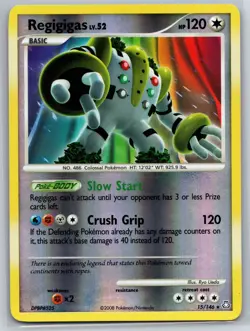 NM Regigigas 15/146 Reverse Holo Rare Legends Awakened Pokemon 2008 - Image 1