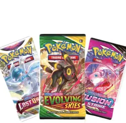 Pokemon TCG (3) BUNDLE: (1) Evolving Skies (1) Fusion Strikes (1) Lost Origin - Image 1