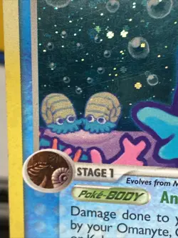 Pokemon TCG Omanyte 60/92 Legend Maker Reverse Holo Stamped Vintage 2006 - Image 3
