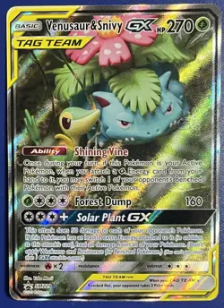 MP Venusaur & Snivy GX SM229 Promo SM Black Star Promos Pokemon 2017 - Image 1