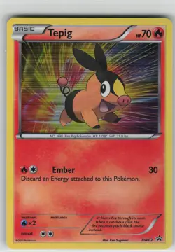 NM Tepig BW02 Promo BW Black Star Promos Pokemon 2011 - Image 1