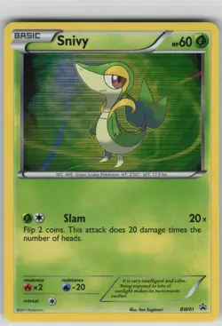 NM Snivy BW01 Promo BW Black Star Promos Pokemon 2011 - Image 1