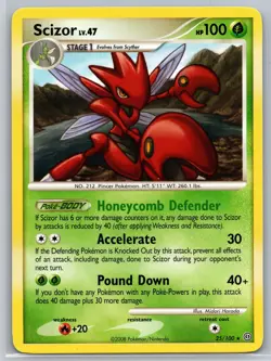 NM Scizor 25/100 Rare Stormfront Pokemon 2008 - Image 1