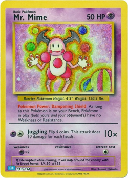 Pokemon - Mr. Mime 13/34 - Trading Card Game Classic - Holo Rare - - Image 1