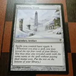 Mtg Thrumming Stone NM/M Coldsnap Artifact Rare Magic Card - Image 1