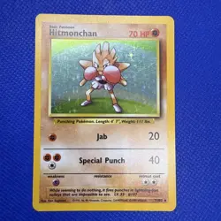 Hitmonchan - 7/102 - Pokemon Card Base Set Unlimited Holo Rare MP - Image 1
