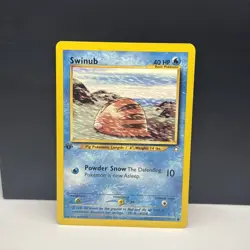 Pokemon TCG Cards 1st Edition Swinub 79/111 Neo Genesis NM - Image 1