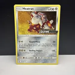 Heatran (Cosmos Holo) Ultra Prism 88/156 Rare Pokemon Card NM - Image 1