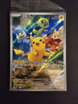 Pokemon Pikachu TCG SVP027 Black Star Promo Holo Card Near Mint Condition - Image 3