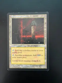 MTG Urza's Saga Phyrexian Tower - a321 - see picts for condition - Image 1