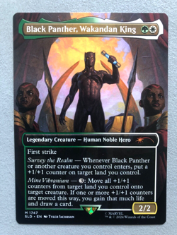 Mtg Carte Magic Secret Lair Marvel Black Panther Wakandan King NM - Image 1