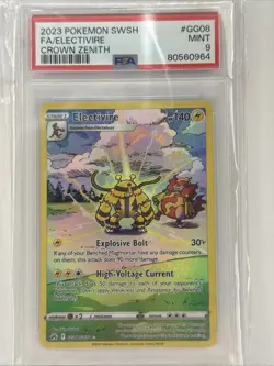 Pokemon TCG Electivire GG08/GG70 Crown Zenith: Galarian Gallery Holo Mint PSA 9 - Image 1
