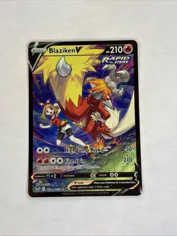 Pokemon Blaziken V TG14/TG30 Ultra Rare Holo Silver Tempest Trainer Gallery - Image 1