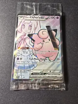 POKEMON SEALED LILLIE'S CLEFAIRY EX 195 JOURNEY TOGETHER PROMO Crimped Error - Image 1
