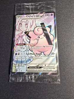 POKEMON SEALED LILLIE'S CLEFAIRY EX 195 JOURNEY TOGETHER PROMO Crimped Error - Image 2