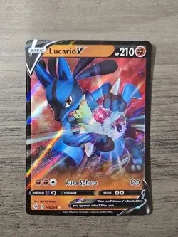Pokemon TCG Lucario V 146/264 Fusion Strike Sword & Shield Ultra Rare Card NM - Image 1