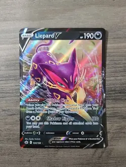 Pokemon TCG Liepard V 104/198 Ultra Rare SWSH06: Chilling Reign NM - Image 1