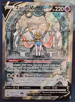 Pokemon TCG Zacian v Crown Zenith: Galarian Gallery GG48/GG70 Holo Ultra Rare - Image 1