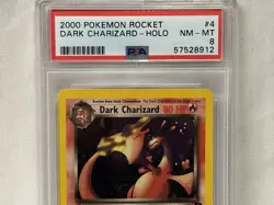 Pokemon TCG Dark Charizard Holo SWIRL Rare PSA 8 NM-Mint - Image 2
