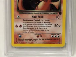 Pokemon TCG Dark Charizard Holo SWIRL Rare PSA 8 NM-Mint - Image 3
