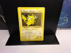 Lt. Surge's Pikachu 081/132 Pokemon Gym Heroes Unlimited Non Holo (HP ) - Image 1