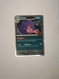 Pokemon Trick-or-Trade 2024 Cosmo Holo Paldean Fates 057/091 Gengar - Image 1