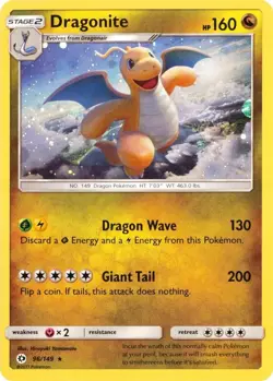 Dragonite 96/149 - Sun and Moon - NM Cosmos Holo - Pokemon TCG - Image 1