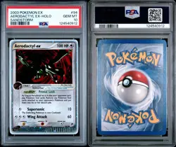 2003 POKEMON EX SANDSTORM #94 AERODACTYL EX-HOLO PSA 10 NEW CERT - Image 3