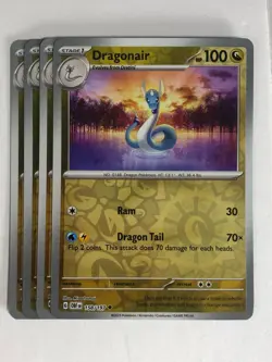 Pokemon TCG Obsidian Flames 4x Playset Reverse Holographic Dragonair 158/197 NM - Image 1