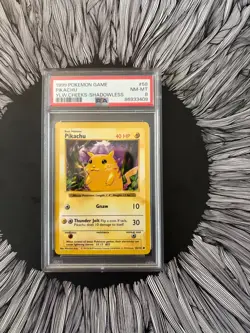 1999 Pokemon Game Pikachu 058/102 Base Set (Shadowless) PSA 8 - Yellow Cheeks - Image 1
