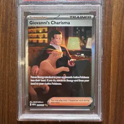 2023 Pokemon Mew en Giovanni's Charisma Special Illustration Rare #204 PSA 9Mint - Image 2