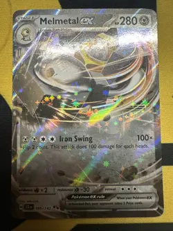 Pokemon TCG Melmetal EX 105/142 Double Rare Holo Stellar Crown - Image 1