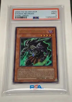 Yu-Gi-Oh! Exodia Necross DCR-020 1st Edition PSA 9 Mint Card Dark Crisis - Image 1