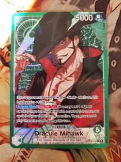 1x Dracule Mihawk Alt Art Leader OP14-020 One Piece TCG English Azure Sea Seven! - Image 1