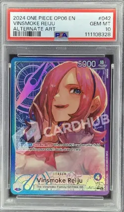 CARTA ONE PIECE VINSMOKE REIJU OP06-042 PSA 10 ENG - Image 1