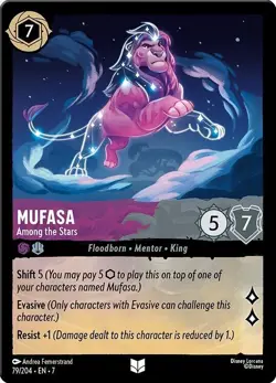 Disney Lorcana Archazia's Island Uncommon FOIL - 79 Mufasa Among the Stars - Image 1