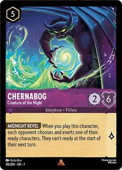 Disney Lorcana Archazia's Island - 50 Chernabog Creature of the Night Rare FOIL - Image 1