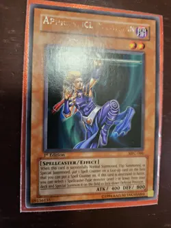 RARE Yugioh Card Apprentice Magician 1st Ed MFC-066 Misprint, Inkless Name Error - Image 3