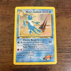 Misty's Golduck 12/132 1st Edition Gym Challenge HP Pokemon Card Rare Holo WOTC - Image 1