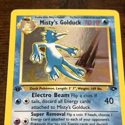 Misty's Golduck 12/132 1st Edition Gym Challenge HP Pokemon Card Rare Holo WOTC - Image 2