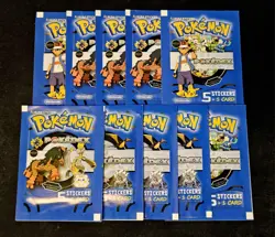 10x Pokemon Blue Pokedex Packs PERU - Sealed - 5 sticker / 1 card PP - US Seller - Image 1