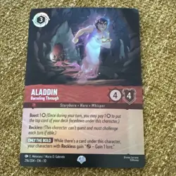 Disney Lorcana TCG: Aladdin-Barreling Through FOIL Epic Card 216/204 NM - Image 1