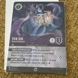 Disney Lorcana Yen Sid - Powerful Sorcerer (Enchanted) Ursula’s Return 209/204 - Image 1