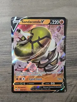 Pokemon TCG Sandaconda V 089/198 Chilling Reign Sword & Shield Rare Card NM - Image 1